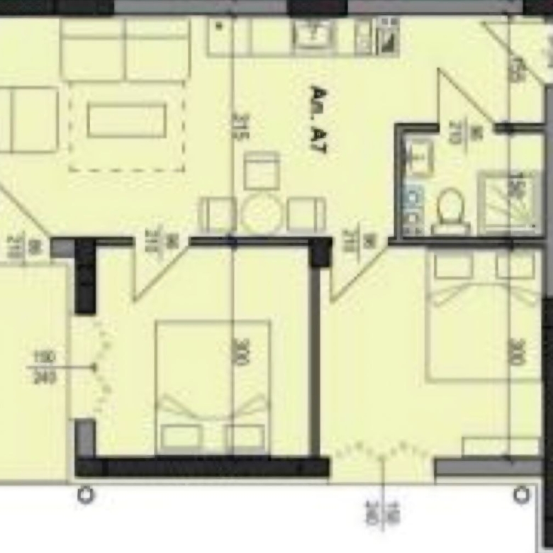 Трехкомнатная квартира в комплексе LA MER Gold Residence